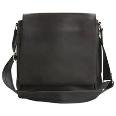 Louis Vuitton Roman MM Black Taiga Leather Large Messenger Bag