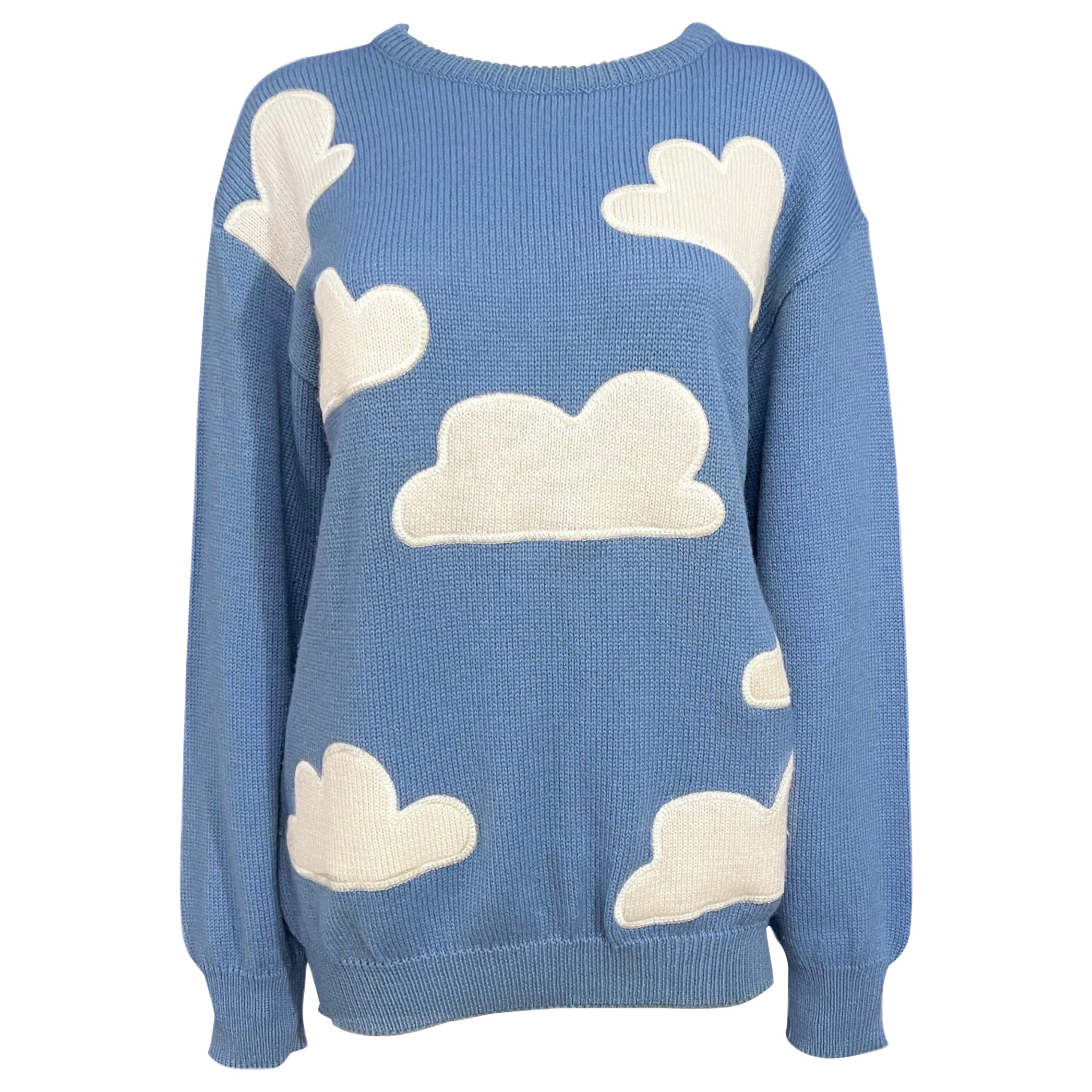 Moschino Jeans Maglione in maglia Vintage Cloud in vendita