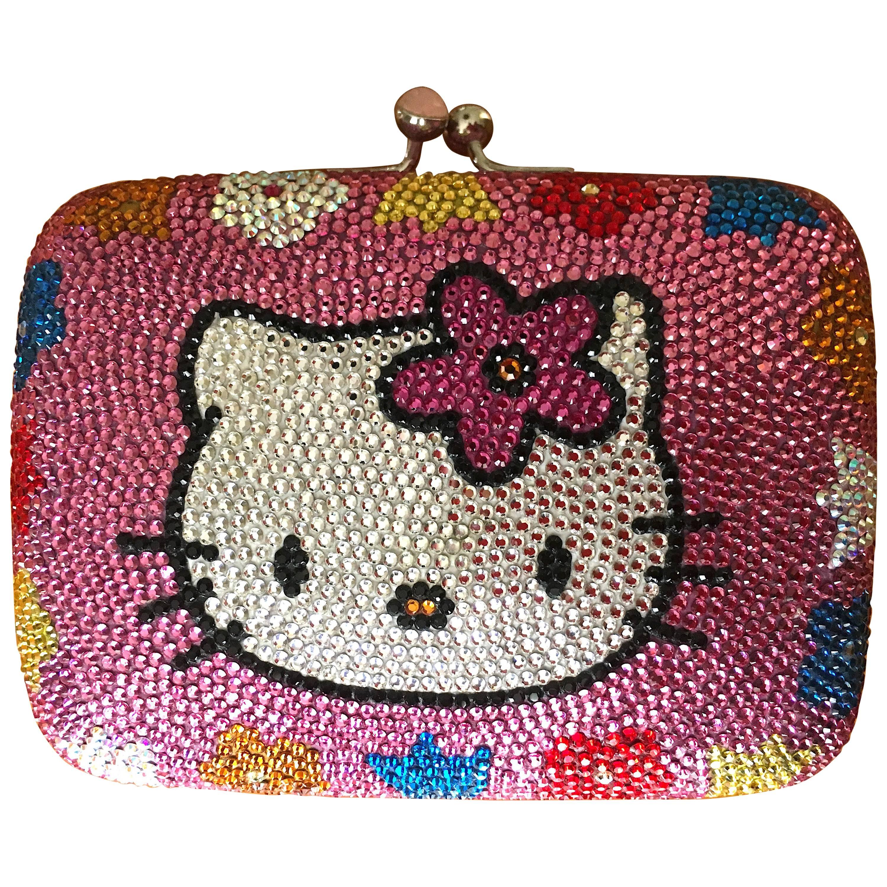 Judith Leiber Rare Hello Kitty Jeweled Mini Minaudière For Sale