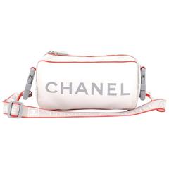 Vintage Chanel Sports Line White Rubber x Nylon Hand Pochette Bag