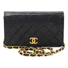 Chanel Black Quilted Leather Shoulder Flap Mini Bag