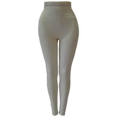 Gianni Versace Couture Creme Stretch Leggings
