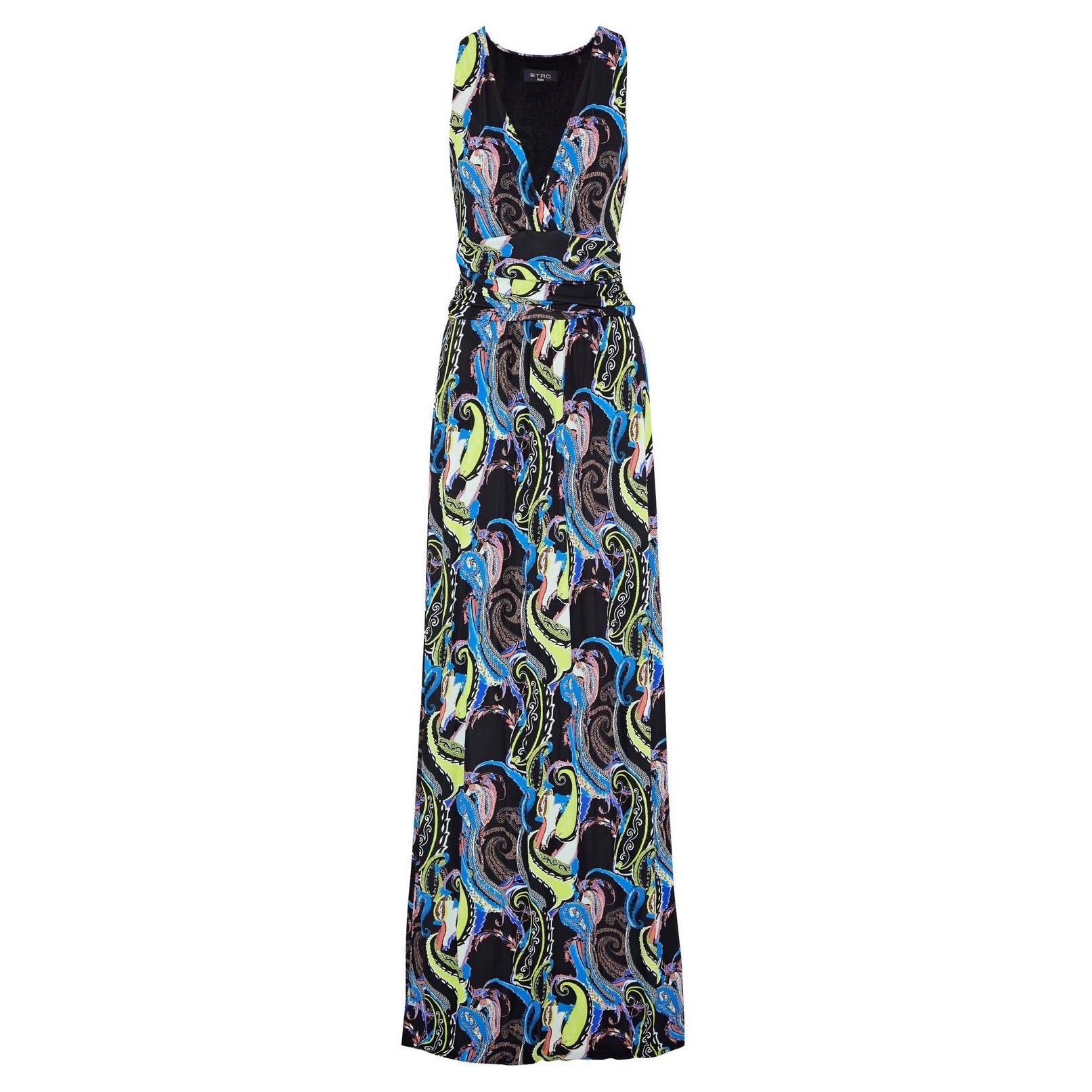 ETRO Impresionante Vestido maxi con estampado de cachemira 44 en venta