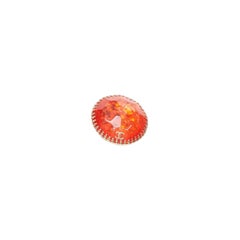 CHANEL 07A Vintage Rotes Harz Gold CC Logo runde Kuppel Pin Brosche
