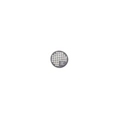 CHANEL 05P Vintage black resin silver rhinestone diamante CC round pin brooch