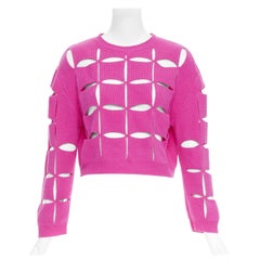 VALENTINO 2022 Pier Paolo Piccioli Rosa Schurwollpullover mit Ausschnitt S