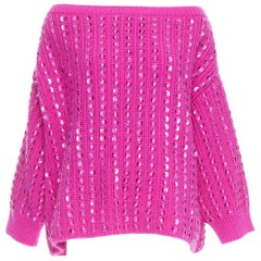VALENTINO 2022 Pier Paolo Piccioli rosa Mohairmischung Jewell Pullover S