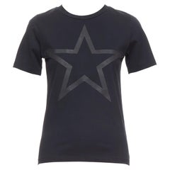 GIVENCHY - Tshirt a manica corta in cotone nero con stampa a stelle S