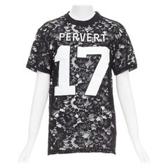 GIVENCHY 2013 Runway Tisci nero Pervert 17 tshirt in jersey trasparente FR38 M