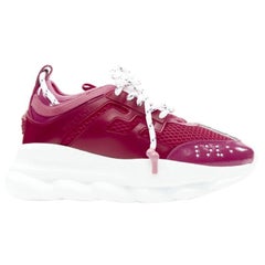 VERSACE Chain Reaction fuschia pink white chunky sneaker EU36 US6