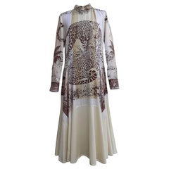 Hermès Jungle Love Rainbow Long Dress Cheetahs Print S / M