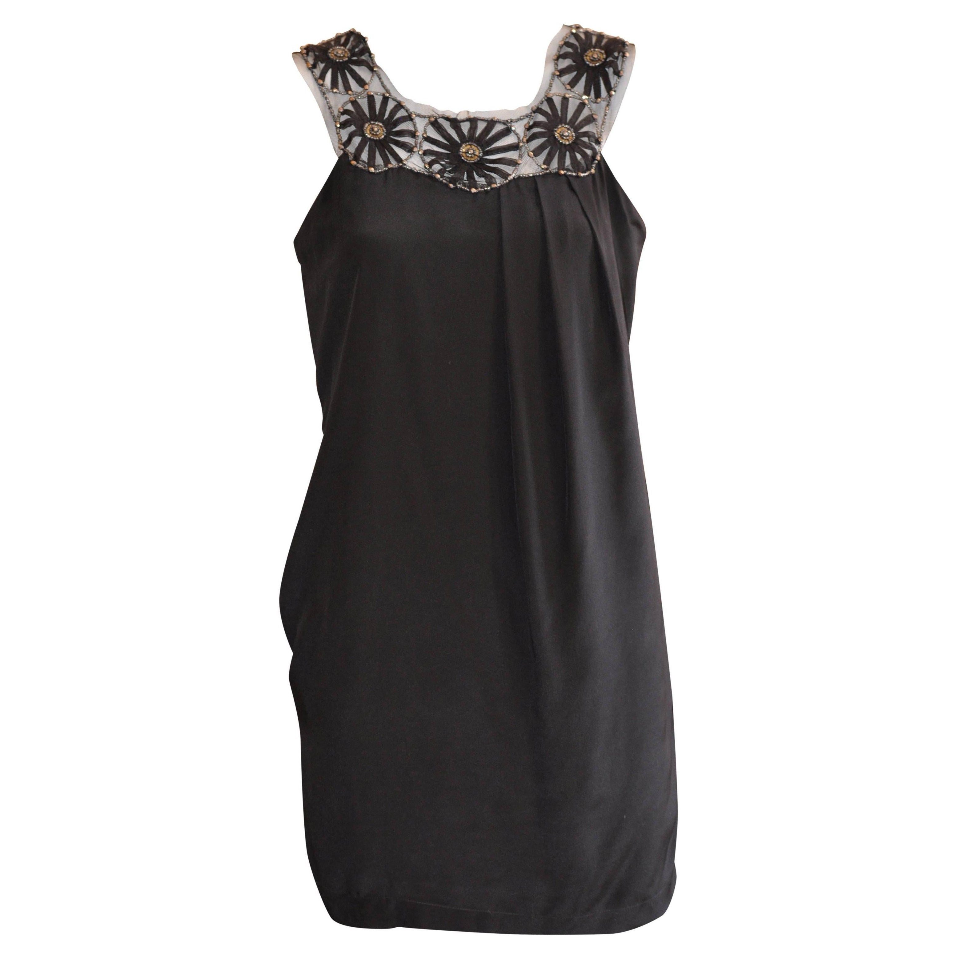 Philosophy di Alberta Ferretti Vestido de seda negro en venta