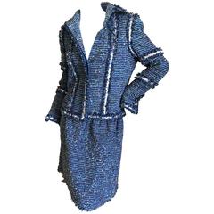 Chanel "Made in Paris" Fantasy Tweed Suit with Sequin Accents Fall 2005