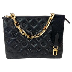 Louis Vuitton Coussin PM Black Lambskin Leather Shoulder Crossbody Bag