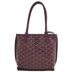 Goyard Anjou Mini Tote Wein Burgund Reversible Leder