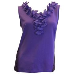 Carolina Herrera Purple Sleeveless Top 8