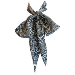 Foulard de seda de cebra Saint Laurent