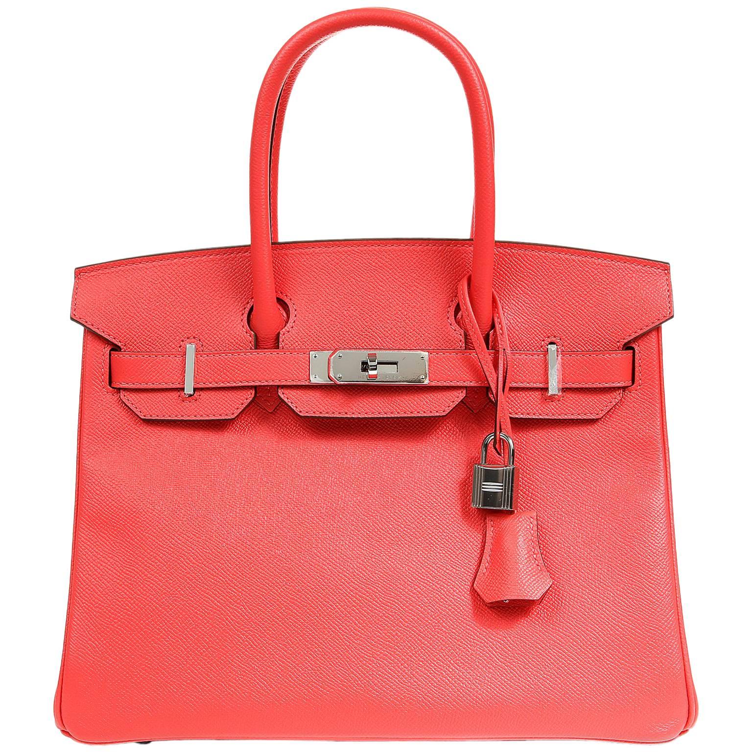 Hermès Rose Jaipur Epsom Leather 30 cm Birkin with PHW