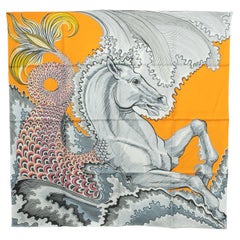 Hermès foulard / scarf 'Mermaid horse'