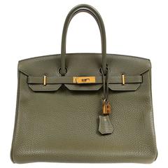 Hermès Vert Veronese 35 cm Togo Birkin Bag with GHW