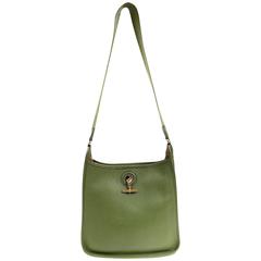 Hermès Bengal Green Togo Vespa Messenger Bag at 1stDibs