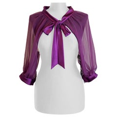 Alberta Ferretti violet silk Top