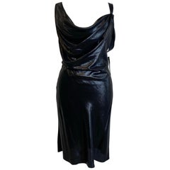 Saint Laurent SS 2016 lamè mini Black Dress