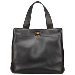 Black Chanel Leather Tote Bag 5