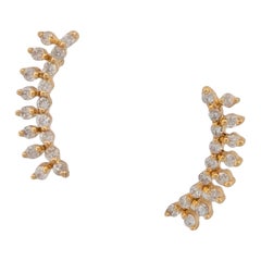 Sloane  14K Yellow Gold Post Earrings with .23 CTW Natural Round Diamonds