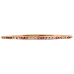 Magnolia  14K Yellow Gold Flex Bracelet  .55 CTW Pink Sapphires