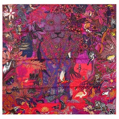 Rare Hermes Scarf BRAND NEW "Wild Singapore" by Alice Shirley with Hermes Box