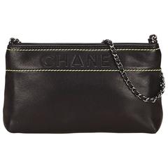 Black Chanel Leather Shoulder Bag