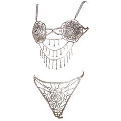 Fabulous Crystal Burlesque Showgirl Bra and Panty