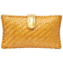 Vintage Natural Woven Clutch