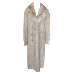 Vintage ~Unused Cross Mink white Fur Coat (Size 6 - S)