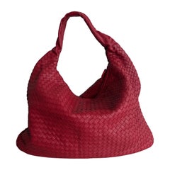 Bottega Veneta Veneta Hobo Maxi Dark Red Leather 51cm