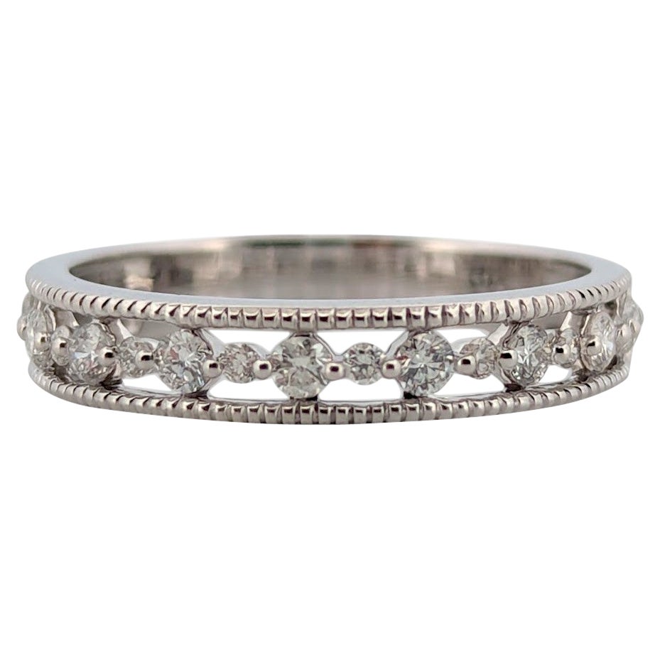 Margot  14k White Gold Diamond Band with .35 CTW Natural Diamonds Wedding Band