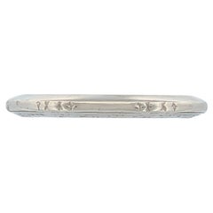 Lane  Vintage 18k White Gold Band by Belais with “Buck and Bobbie
