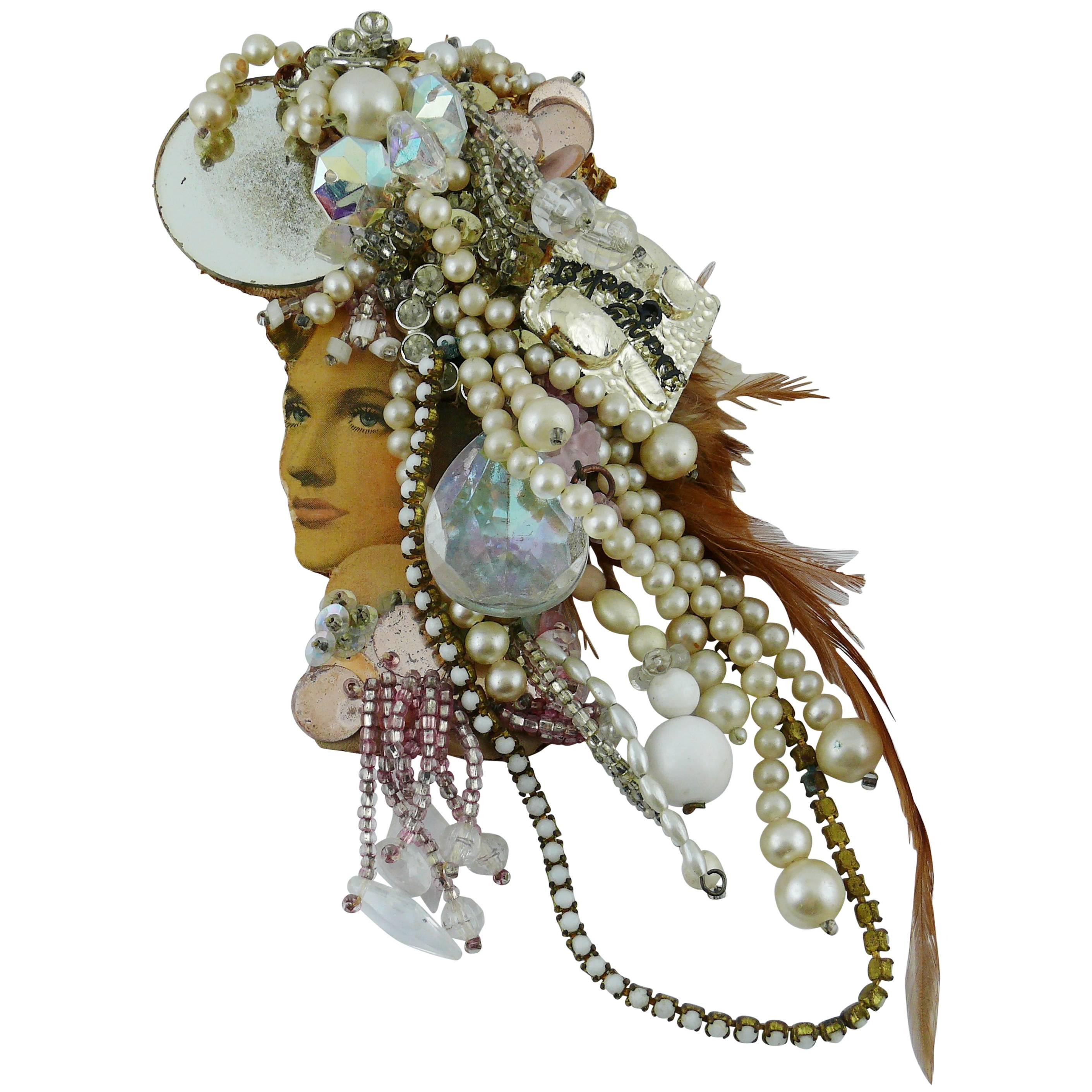 Liliane Muller Fabulous Opulent Vintage Huge Brooch For Sale