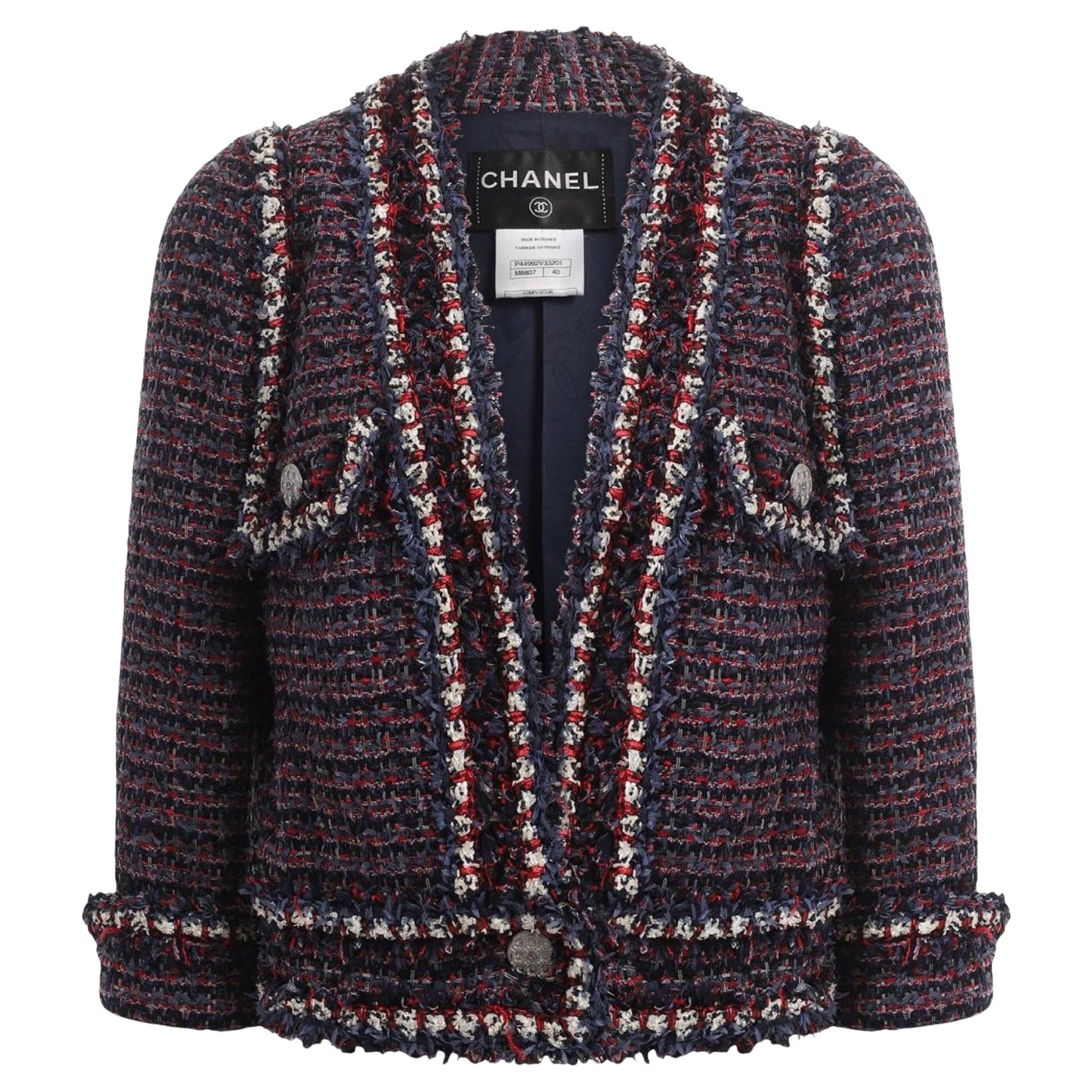 Chanel 9K$ Cara Delevingne Style Lesage Tweed Jacket 40 FR