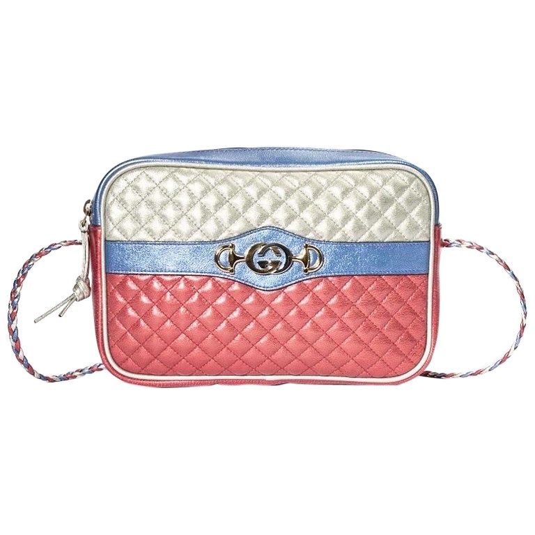 Gucci Camera Bag Borsa a Tracolla Zumi Laminata Tricolor For Sale