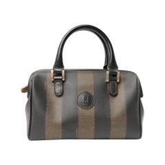 Fendi Bostoner Mini Righe-Marrone aus Pekannussholz