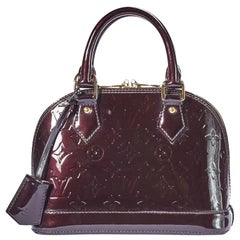Louis Vuitton Alma BB Borsa a Tracolla Vernice Amaranto
