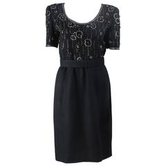 Valentino Night vintage black beaded dress 8