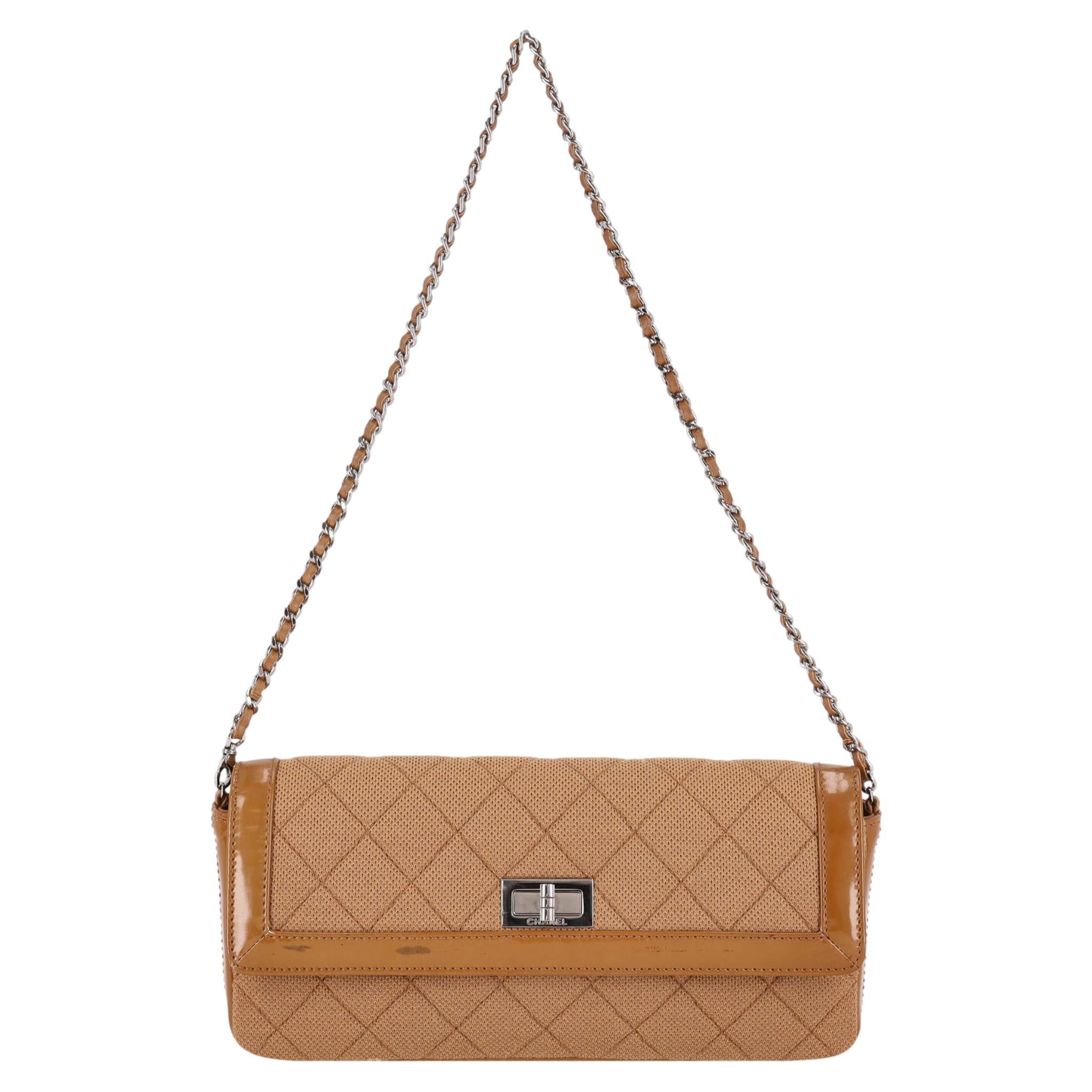 Chanel Reissue East West Jersey & Patent Leather Shoulder Bag For Sale