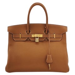 Hermès Birkin 35 Togo Leather 37 Gold Gold Hardware 2000