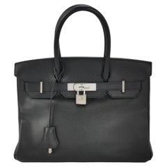 Hermes Birkin 30 Piel Epsom Negra Herrajes Paladio 2012