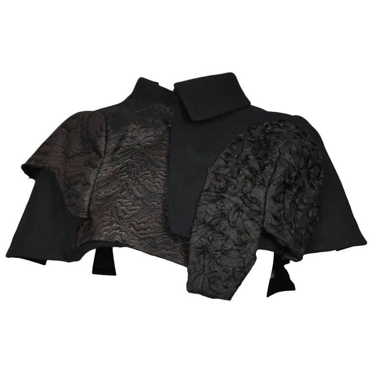 Comme des Garcons Abstract Black Capelet SS 2010 at 1stdibs