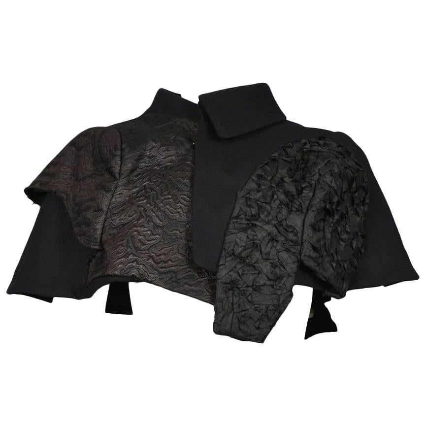 Comme des Garcons Abstract Black Capelet SS 2010