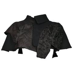 Vintage Comme des Garcons Abstract Black Capelet SS 2010